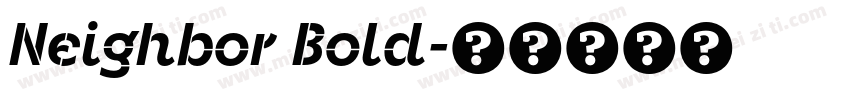Neighbor Bold字体转换